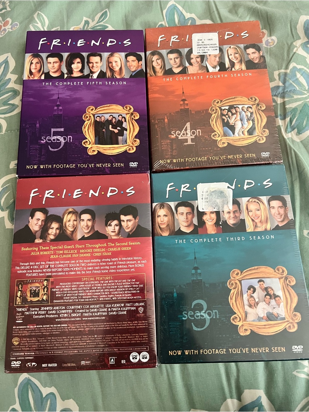FRIENDS TV Series DVD Box Set - Purple, Orange, Teal, Red